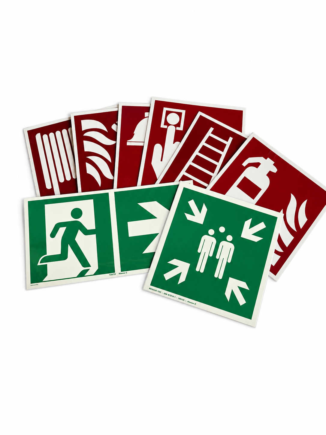 Schilderset Brandschutzzeichen + Sammelplatz und Fluchtweg